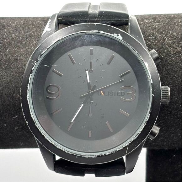 Black Unlisted Men's Watch - Picture 1 of 4